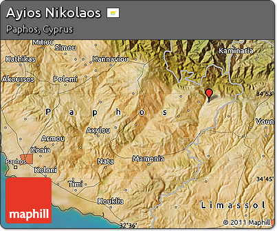 Satellite Map of Ayios Nikolaos