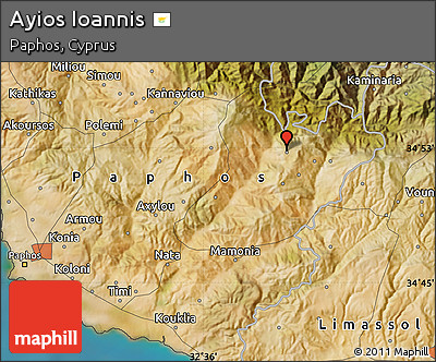 Satellite Map of Ayios Ioannis