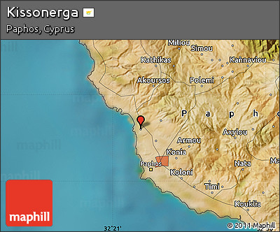 Satellite Map of Kissonerga