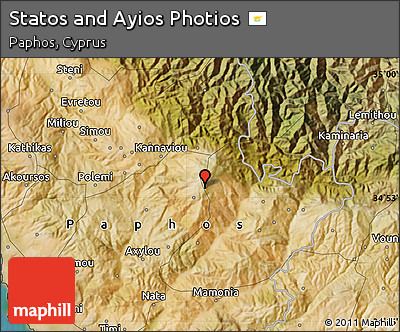 Satellite Map of Statos and Ayios Photios