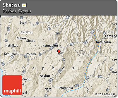 Shaded Relief Map of Statos
