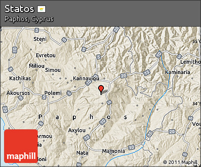 Shaded Relief Map of Statos