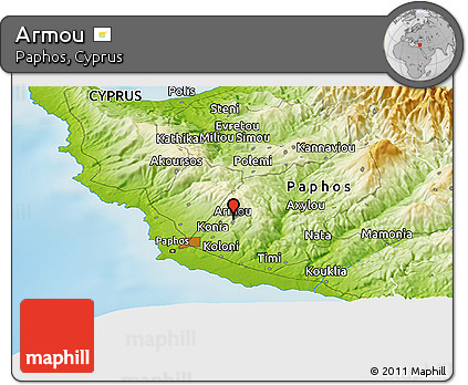 Physical Panoramic Map of Armou