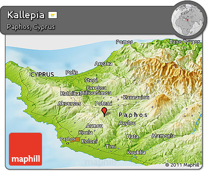 Physical Panoramic Map of Kallepia