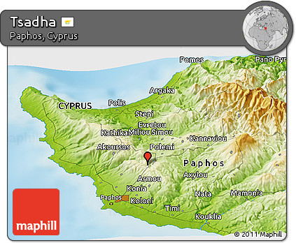 Physical Panoramic Map of Tsadha