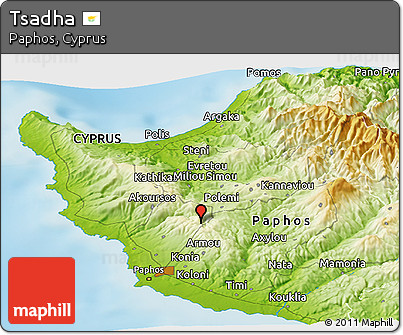 Physical Panoramic Map of Tsadha