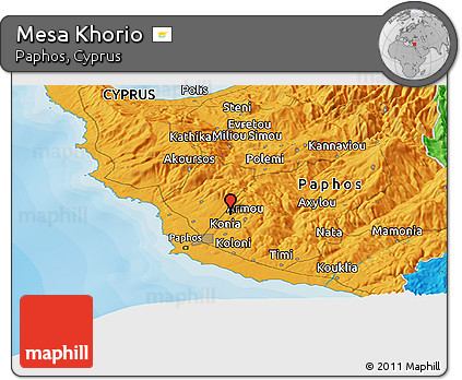 Political Panoramic Map of Mesa Khorio