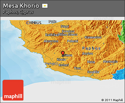 Political Panoramic Map of Mesa Khorio