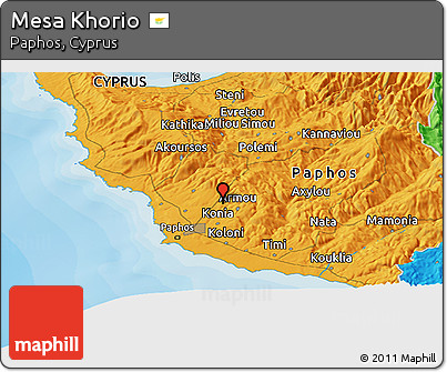 Political Panoramic Map of Mesa Khorio