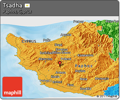 Political Panoramic Map of Tsadha