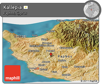 Satellite Panoramic Map of Kallepia