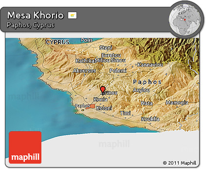 Satellite Panoramic Map of Mesa Khorio