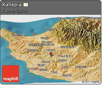 Satellite Panoramic Map of Kallepia