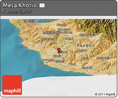Satellite Panoramic Map of Mesa Khorio