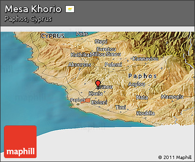 Satellite Panoramic Map of Mesa Khorio