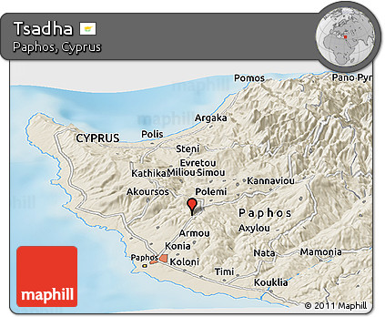 Shaded Relief Panoramic Map of Tsadha