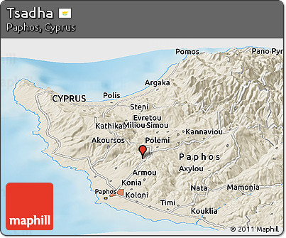 Shaded Relief Panoramic Map of Tsadha
