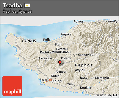 Shaded Relief Panoramic Map of Tsadha