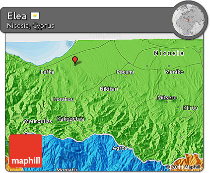 Political 3D Map of Elea
