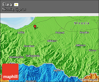 Political 3D Map of Elea
