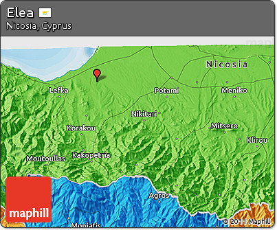 Political 3D Map of Elea