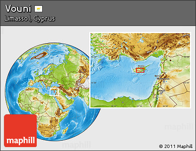 Physical Location Map of Vouni