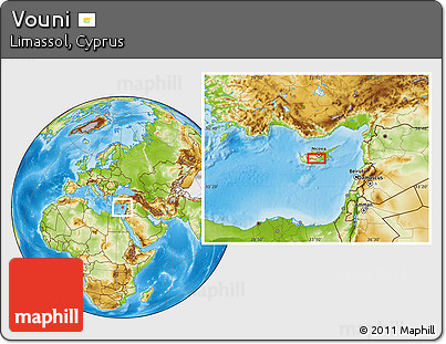 Physical Location Map of Vouni