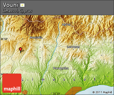 Physical Map of Vouni