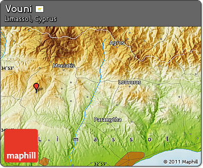 Physical Map of Vouni