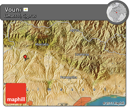 Satellite Map of Vouni