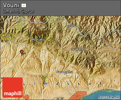 Satellite Map of Vouni