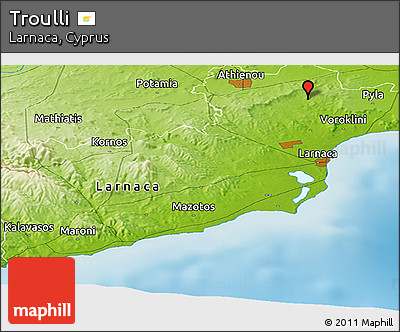 Physical Panoramic Map of Troulli