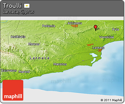 Physical Panoramic Map of Troulli