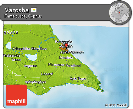 Physical 3D Map of Varosha