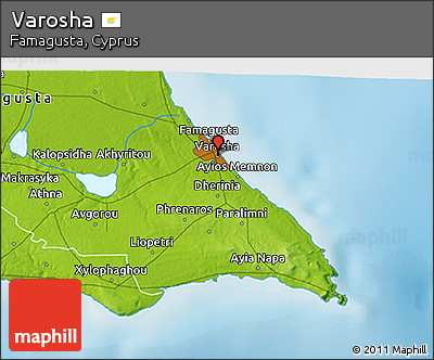 Physical 3D Map of Varosha