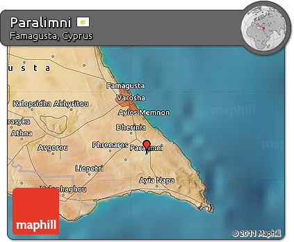 Satellite Map of Paralimni