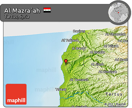 Physical 3D Map of Al Mazra`ah