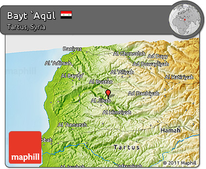 Physical 3D Map of Bayt `Aqūl
