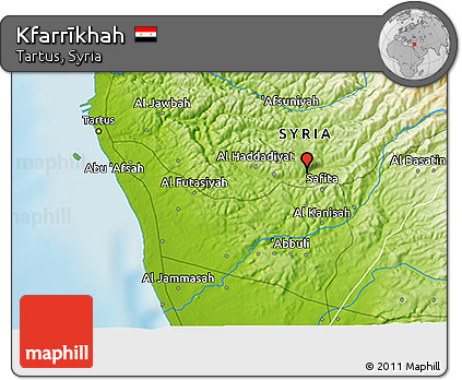 Physical 3D Map of Kfarrīkhah
