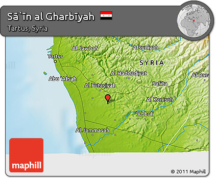 Physical 3D Map of Sā`īn Al Gharbīyah