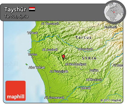 Physical 3D Map of Tayshūr