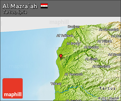 Physical 3D Map of Al Mazra`ah