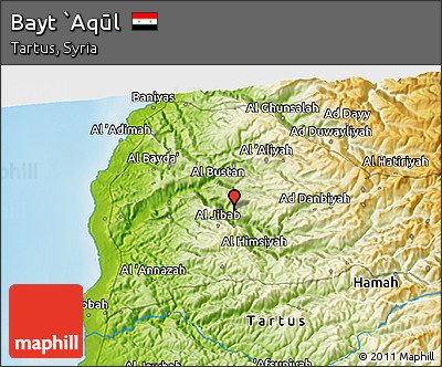 Physical 3D Map of Bayt `Aqūl