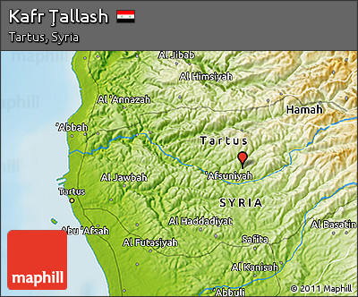 Physical 3D Map of Kafr Ţallash
