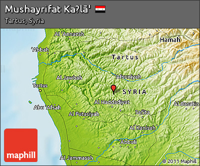 Physical 3D Map of Mushayrifat Kaḩlā'