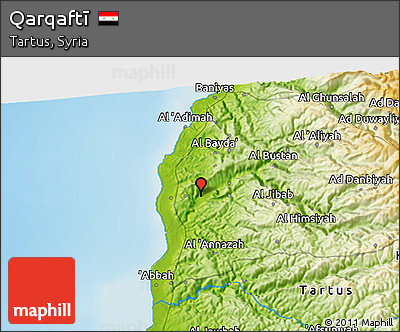 Physical 3D Map of Qarqaftī