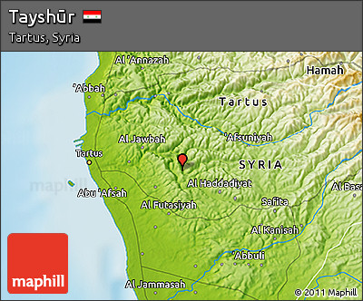 Physical 3D Map of Tayshūr