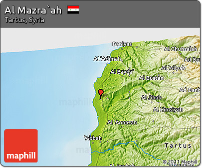 Physical 3D Map of Al Mazra`ah