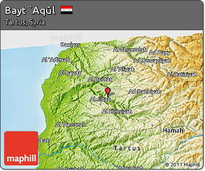 Physical 3D Map of Bayt `Aqūl