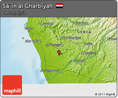 Physical 3D Map of Sā`īn Al Gharbīyah